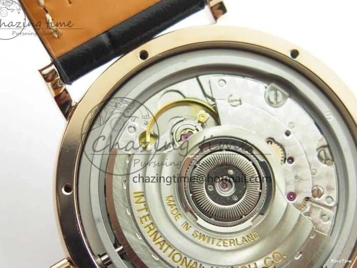 MIROTIME 1228 Durable Portofino 37mm RG V7F 1:1 Best Edition Gray Dial Diamonds Bezel on Black Leather Strap A 7089